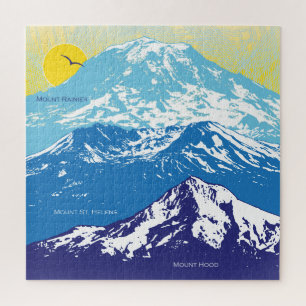 20x20 PNW Peaks Puzzle for Colorblind People