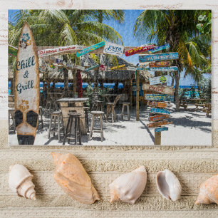 20x30 Willemstad Beach Chill & Grill Beach Bar Jigsaw Puzzle
