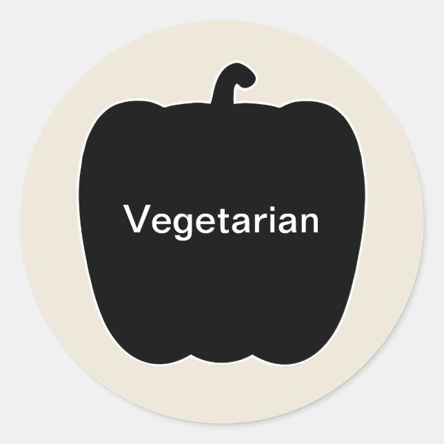 20x Stickers Meal Choice Vegetarian (Front)