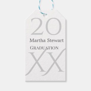 20XX bold le graduation name congrats school year  Gift Tags
