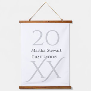 20XX bold le graduation name congrats school year Hanging Tapestry