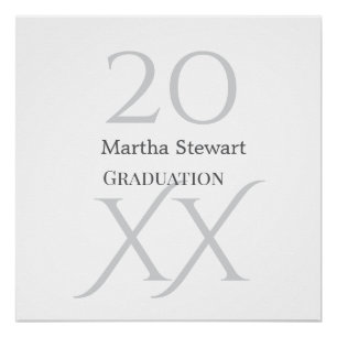 20XX bold le graduation name congrats school year  Poster