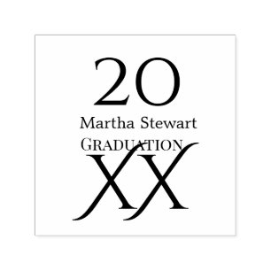 20XX bold le graduation name congrats school year Self-inking Stamp