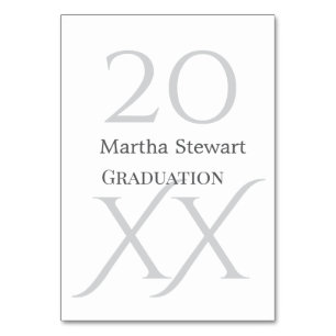 20XX bold le graduation name congrats school year Table Number
