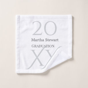 20XX bold le graduation name congrats school year Wash Cloth
