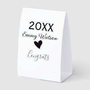 20XX bold letter congrats graduation name heart si