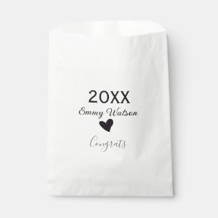 20XX bold letter congrats graduation name heart si Favour Bag