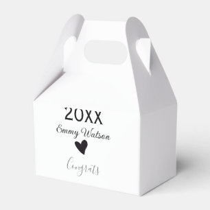 20XX bold letter congrats graduation name heart si Favour Box