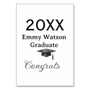 20XX bold letter congrats graduation name heart si Table Number