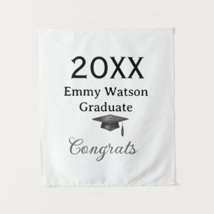 20XX bold letter congrats graduation name heart si Tapestry