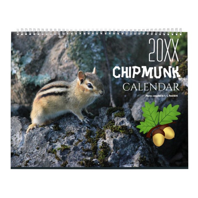20XX Cute Chipmunk Animal Calendar 2025 (Cover)