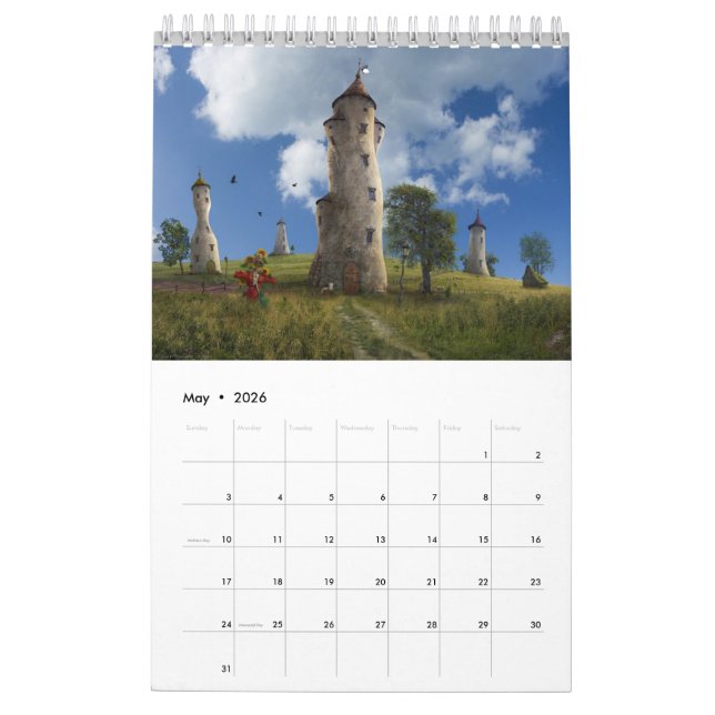 20XX Digital Surreal & Fantasy Art Calendar (May 2026)