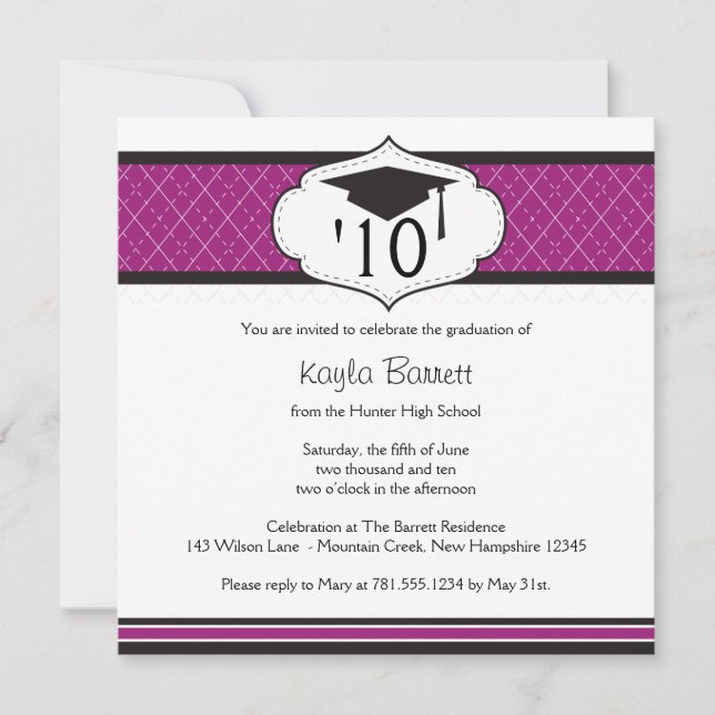 20xx Graduation Invitation - Personalise (Front)