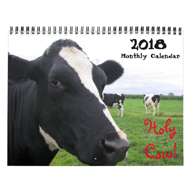 20XX Monthly Cow Wall Calendar Heifers Cattle Cows (Cover)