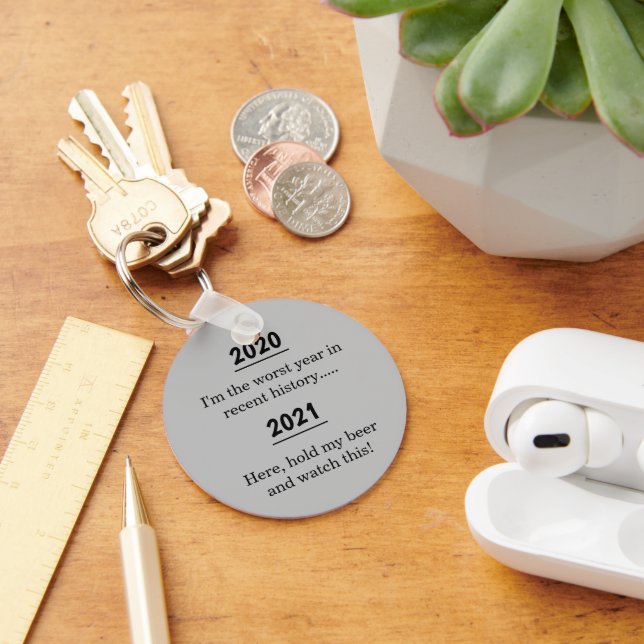 20XX Worst Year Possible Pessimistic Funny Novelty Key Ring (Desk)