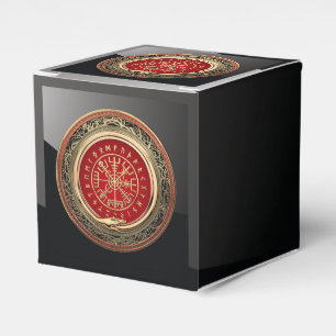 [210] Vegvisir - Viking Gold Magic Runic Compass Favour Box