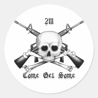 2111 Armorer Come Get Some Classic Round Sticker