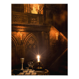 2114-Mediaeval Castle Tarot Reading Photo Print