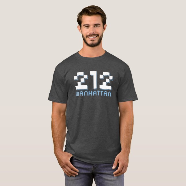 212 Manhattan NYC Area Code T-Shirt (Front Full)