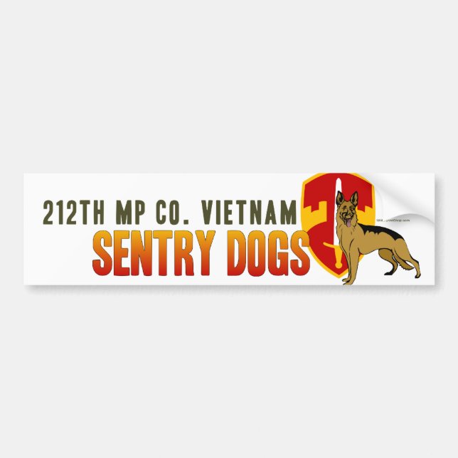 212th MP Co. Vietnam - Sentry Dogs Bumper Sticker (Front)