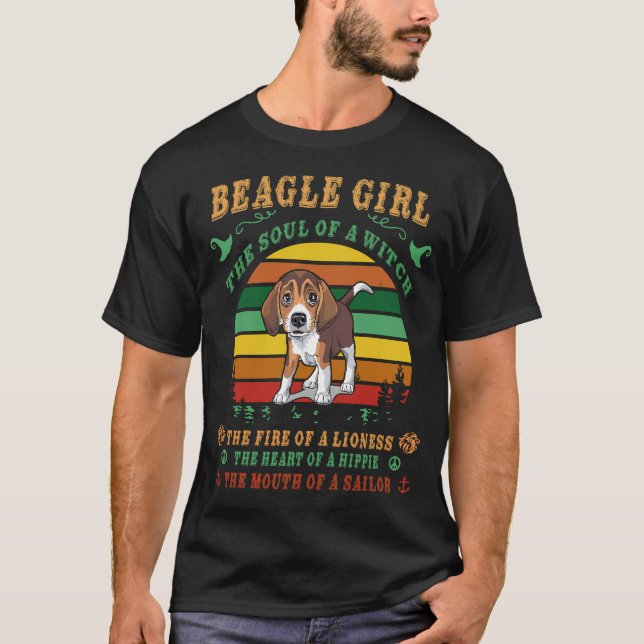 215 Beagle Girl he Soul The Fire The Heart The Mou T-Shirt (Front)