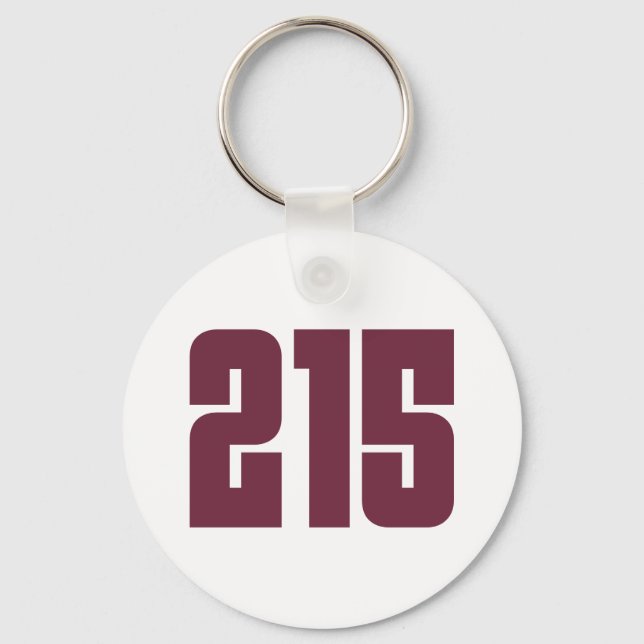 215 Philly Area Code Key Ring (Front)
