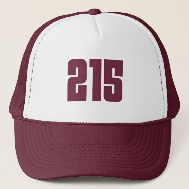 215 Philly Area Code  Trucker Hat (Front)