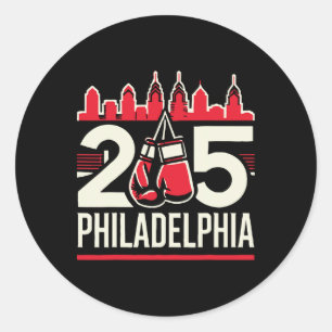 215 Philly Boxing Tradition Classic Round Sticker