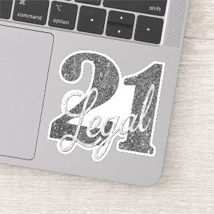 21 and Legal   Silver Grey Monochrome Keepsake