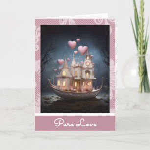 *~*  21 AP51  Love Boat Hearts Romantic Valentine  Holiday Card