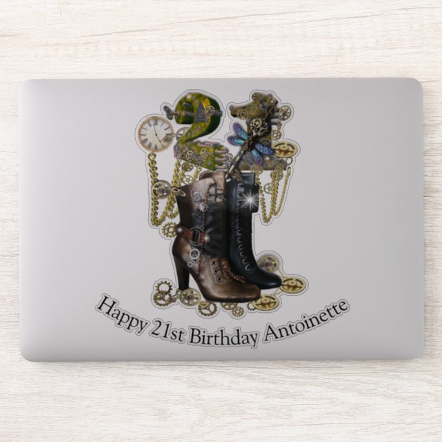 21 Birthday customisation Sticker (Computer)