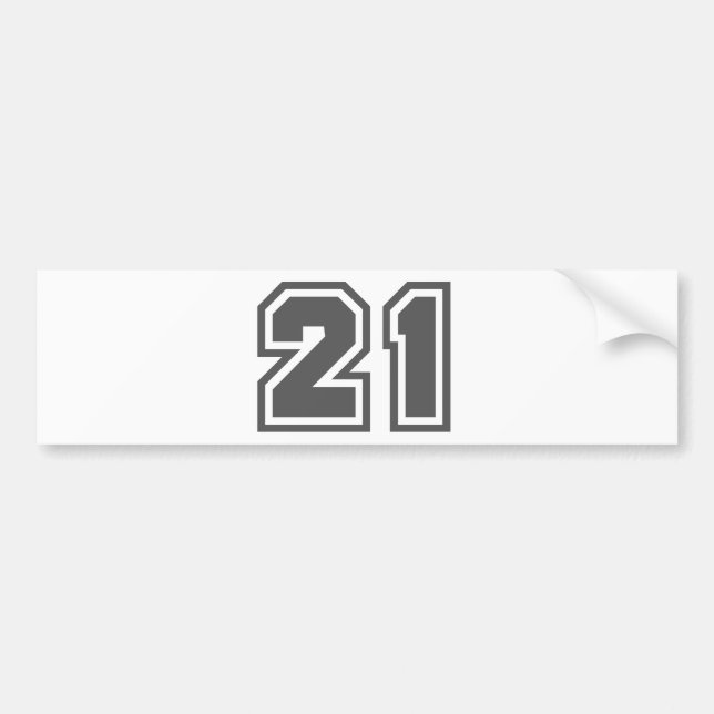 21 BUMPER STICKER (Front)