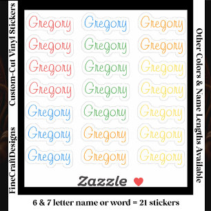21 Custom Modern 6/7 Letters Name Word Bright