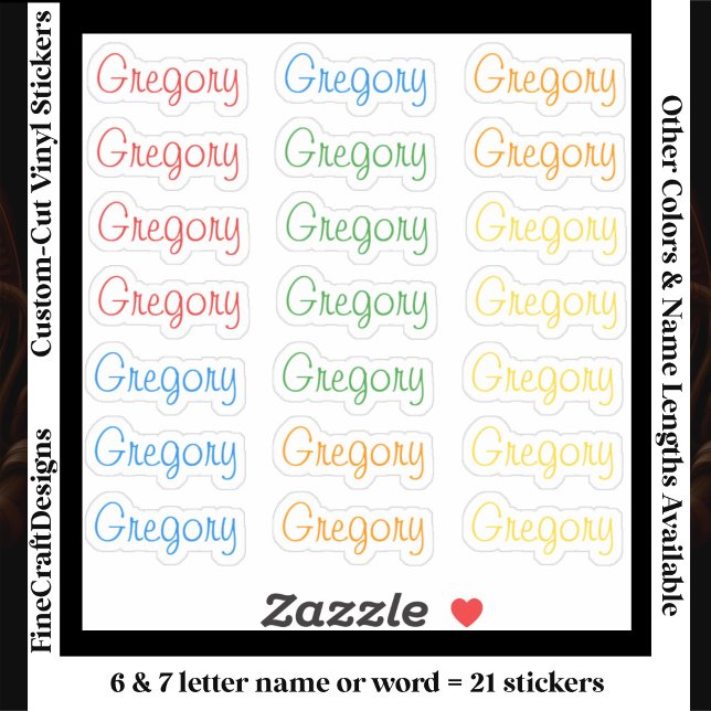 21 Custom Modern 6/7 Letters Name Word Bright (Creator Uploaded)