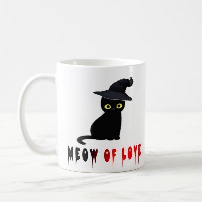 21- cute beautiful lovely cool funny cat  coffee mug (Left)