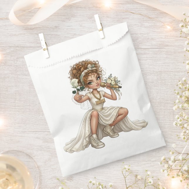 #21 Cute fun bride Favour Bag (Clipped)