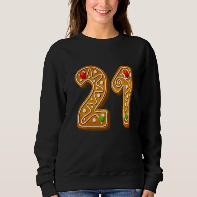 21 Cutest Capital Christmas Cookie Alphabet Number Sweatshirt (Front)