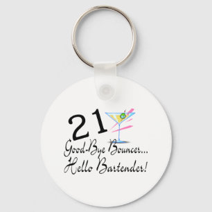 21 Good Bye Bouncer Hello Bartender Key Ring