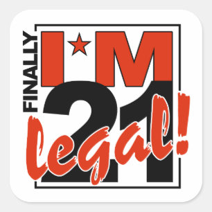 21 & LEGAL stickers