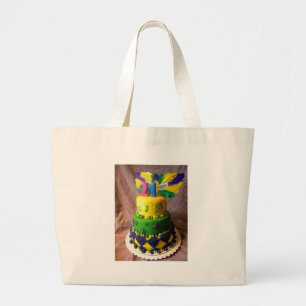 21 Mardi Gras Cake Large Tote Bag