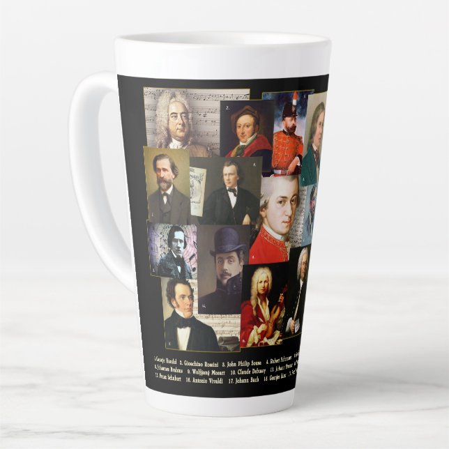 21 Music Masters  Latte Mug (Left Angle)