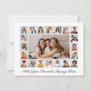 21 Photo Collage Add Your Own Greeting Card