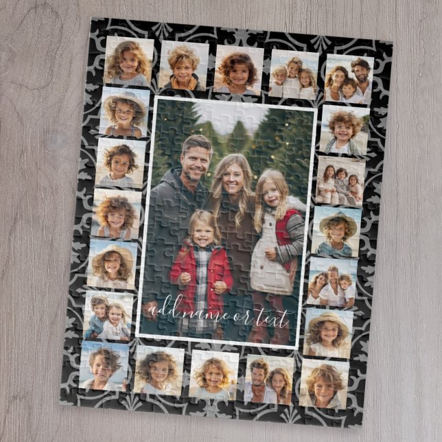 21 Photo Collage and Tile Pattern - CAN Edit COLOR Jigsaw Puzzle (Personalize a jigsaw puzzle with your photos)
