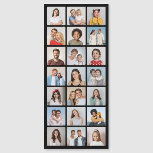 21 Photo Collage Editable Colour Thin Magnetic Car Invitation
