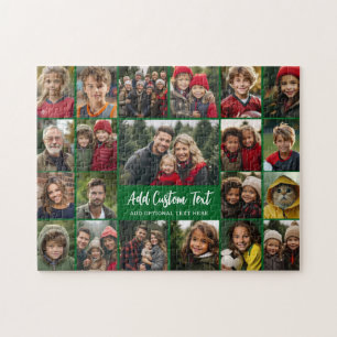 21 Photo Collage Grid with 2 text boxes - Jigsaw Puzzle