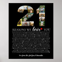 21 reasons why we love you birthday photo montage