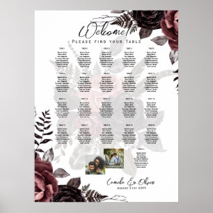 21 Table Seating Chart Photo Welcome Names Wedding