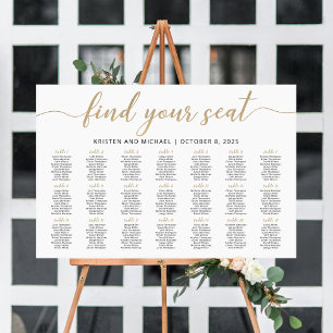 21 Tables Find Your Seat Seating Chart Plan