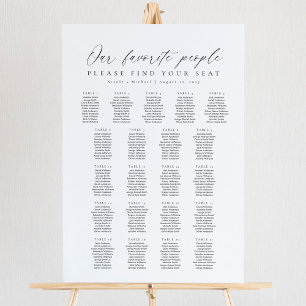 21 Tables Our Favourite People Seating Chart