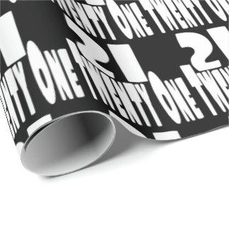 21 Twenty First Birthday Wrapping Paper